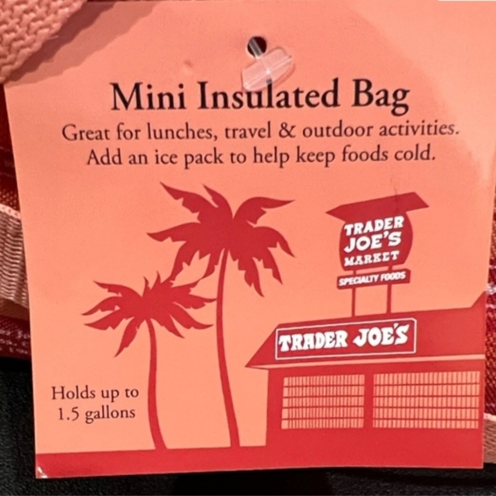Trader Joe's Limited Edition Coral Insulated Travel Bag - Picture 2 of 8